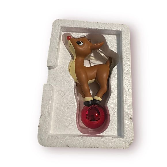 Dept 56 Snowbabies Guest Collection Rudolph The Red-Nosed Reindeer Ornament Bass - Picture 1 of 4